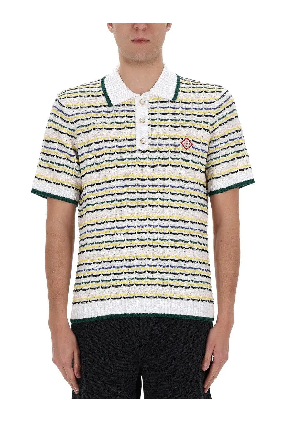 Casablanca Men's Knitted Polo Multicolor, view 4