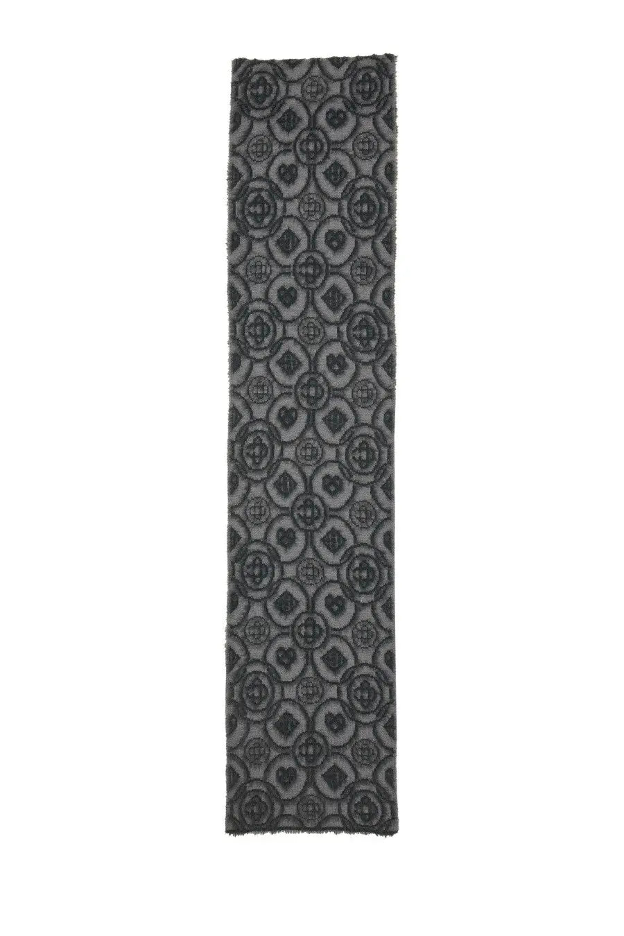 Casablanca Men's Monogram Fluffy Scarf Grey, view 2