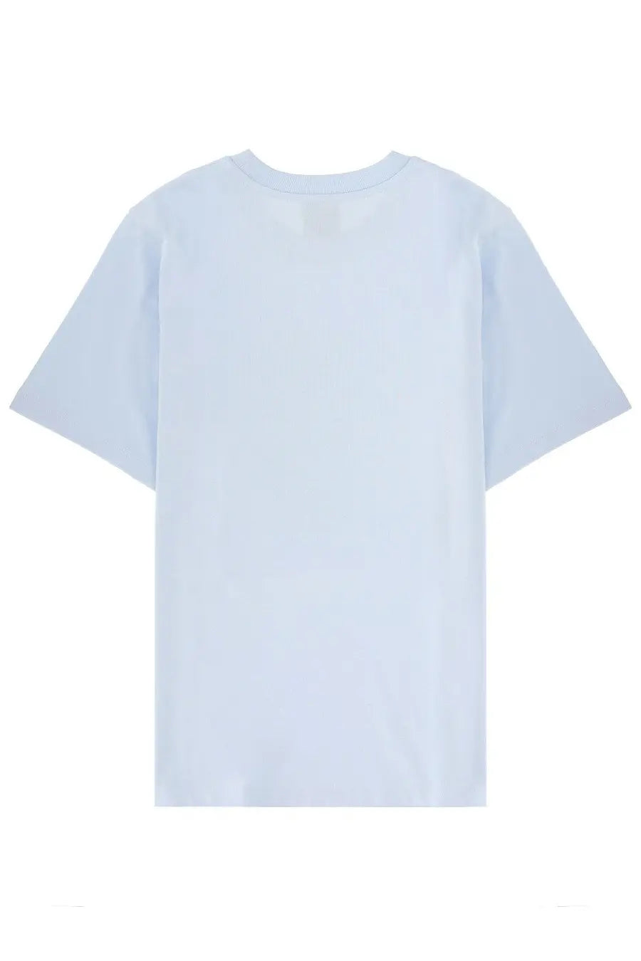 Casablanca men’s light blue minimalist short-sleeved t-shirt with a classic crew neck ideal for casual wear