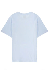 Casablanca men’s light blue minimalist short-sleeved t-shirt with a classic crew neck ideal for casual wear
