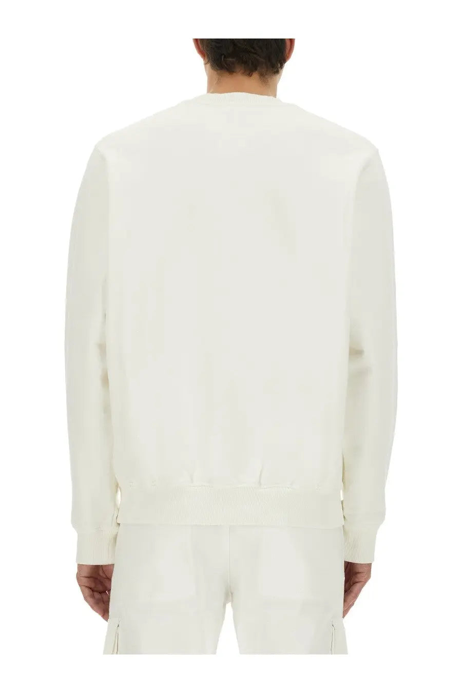 Casablanca men’s sweatshirt multicolor minimalist off-white crewneck with soft smooth texture and clean lines