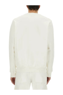 Casablanca men’s sweatshirt multicolor minimalist off-white crewneck with soft smooth texture and clean lines