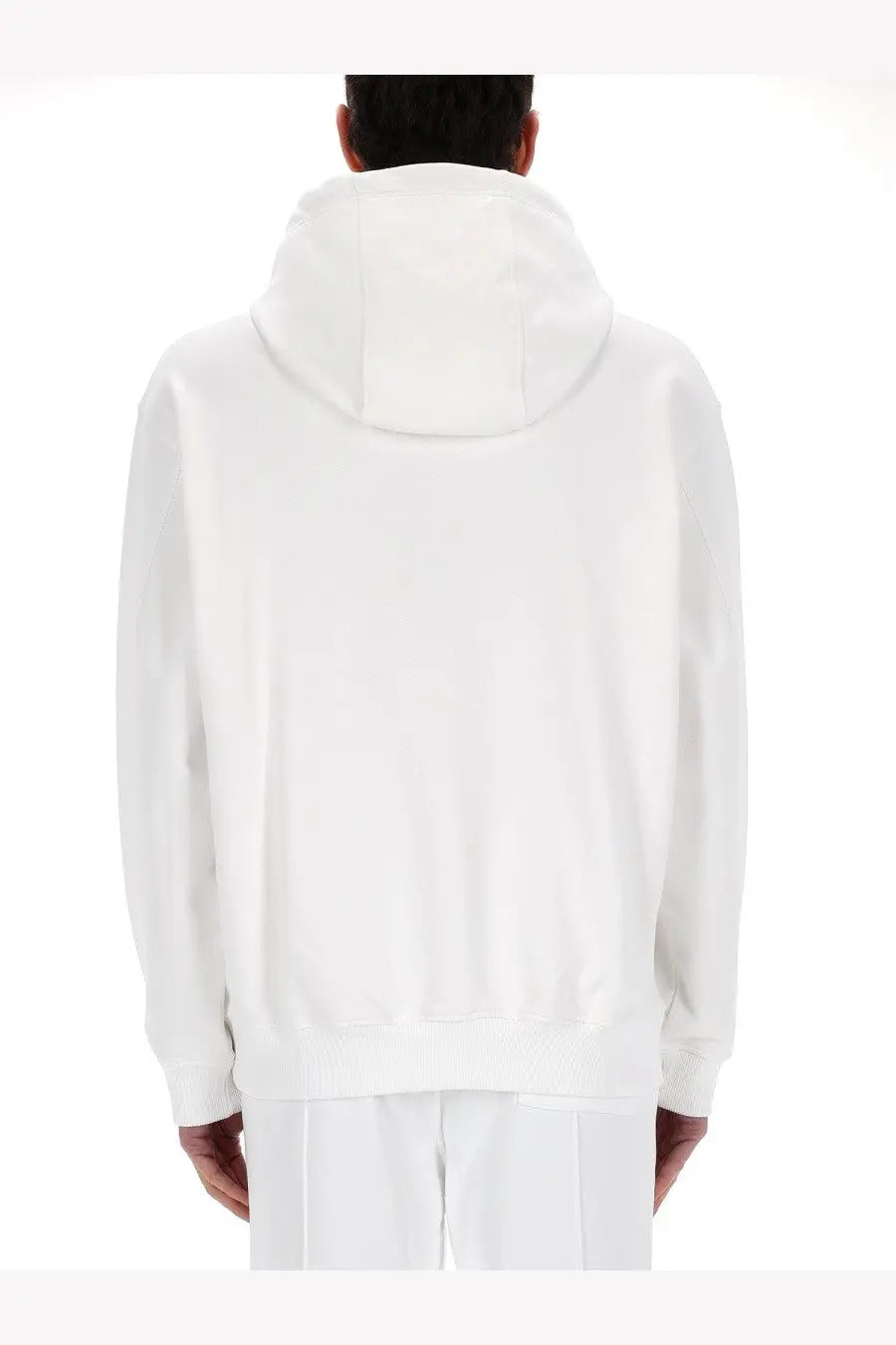 White hooded sweatshirt from casablanca men’s tennis club with soft minimalist design and clean lines