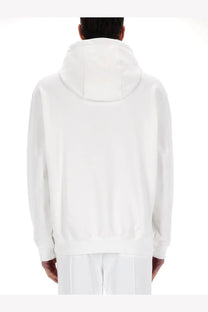 White hooded sweatshirt from casablanca men’s tennis club with soft minimalist design and clean lines