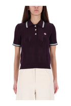 Casablanca Women's Cotton Knit Polo Shirt Purple