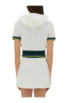 Casablanca Women's Cropped Tennis Shirt White, view 3