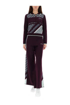 Casablanca Women's Diagonal Tennis Pants Purple, view 2