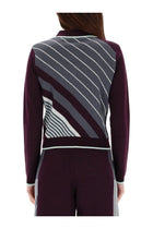 Casablanca Women's Diagonal Tennis Polo Shirt Purple, view 2