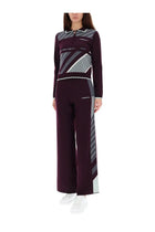 Casablanca Women's Diagonal Tennis Polo Shirt Purple, view 3