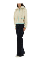 Casablanca Women's Monogrammed Fleece Jacket White, view 2