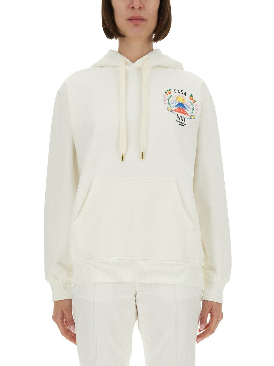 Casablanca Women's Casaway Mountain Sweatshirt White