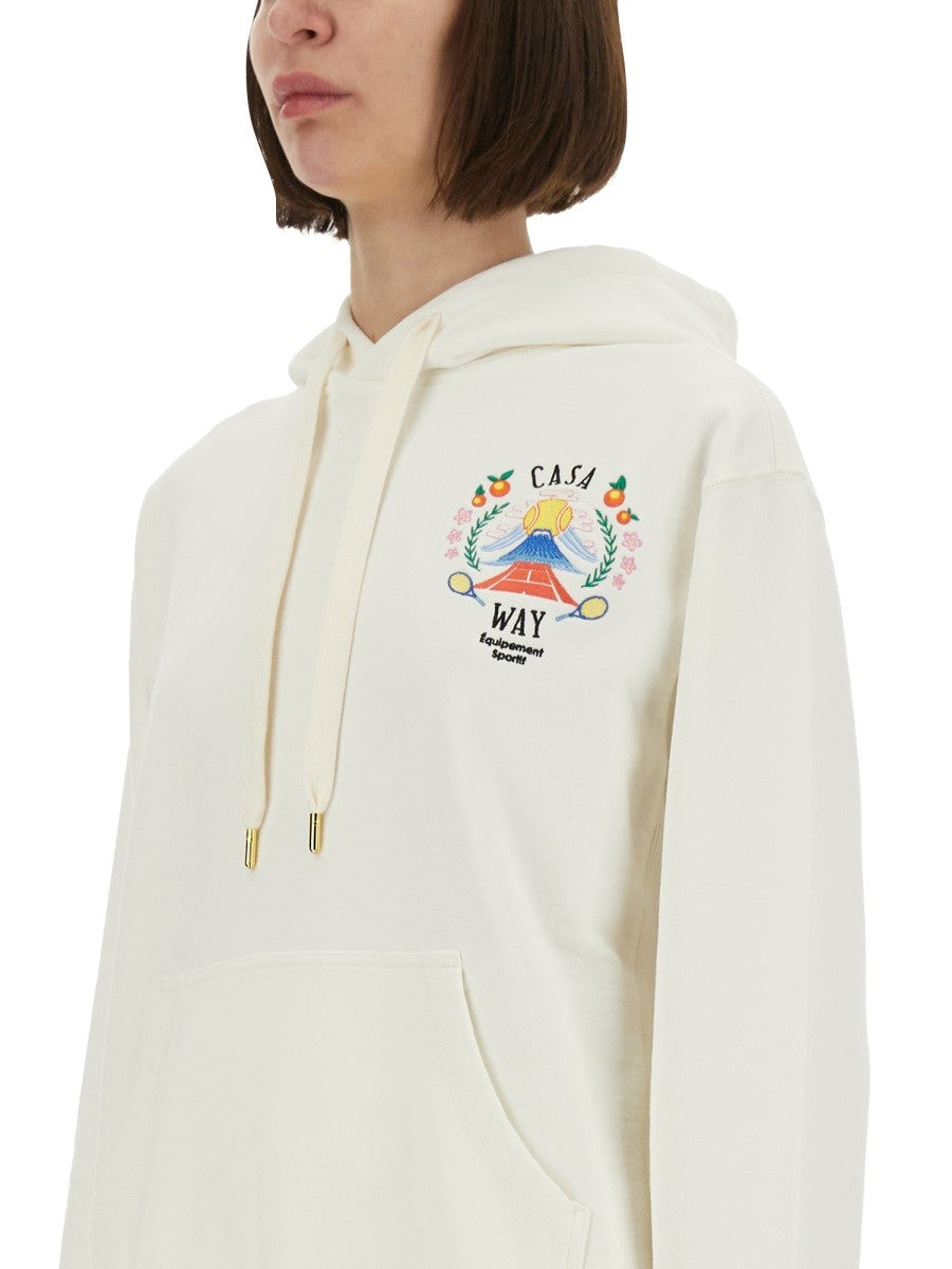 Casablanca Women's Casaway Mountain Sweatshirt White