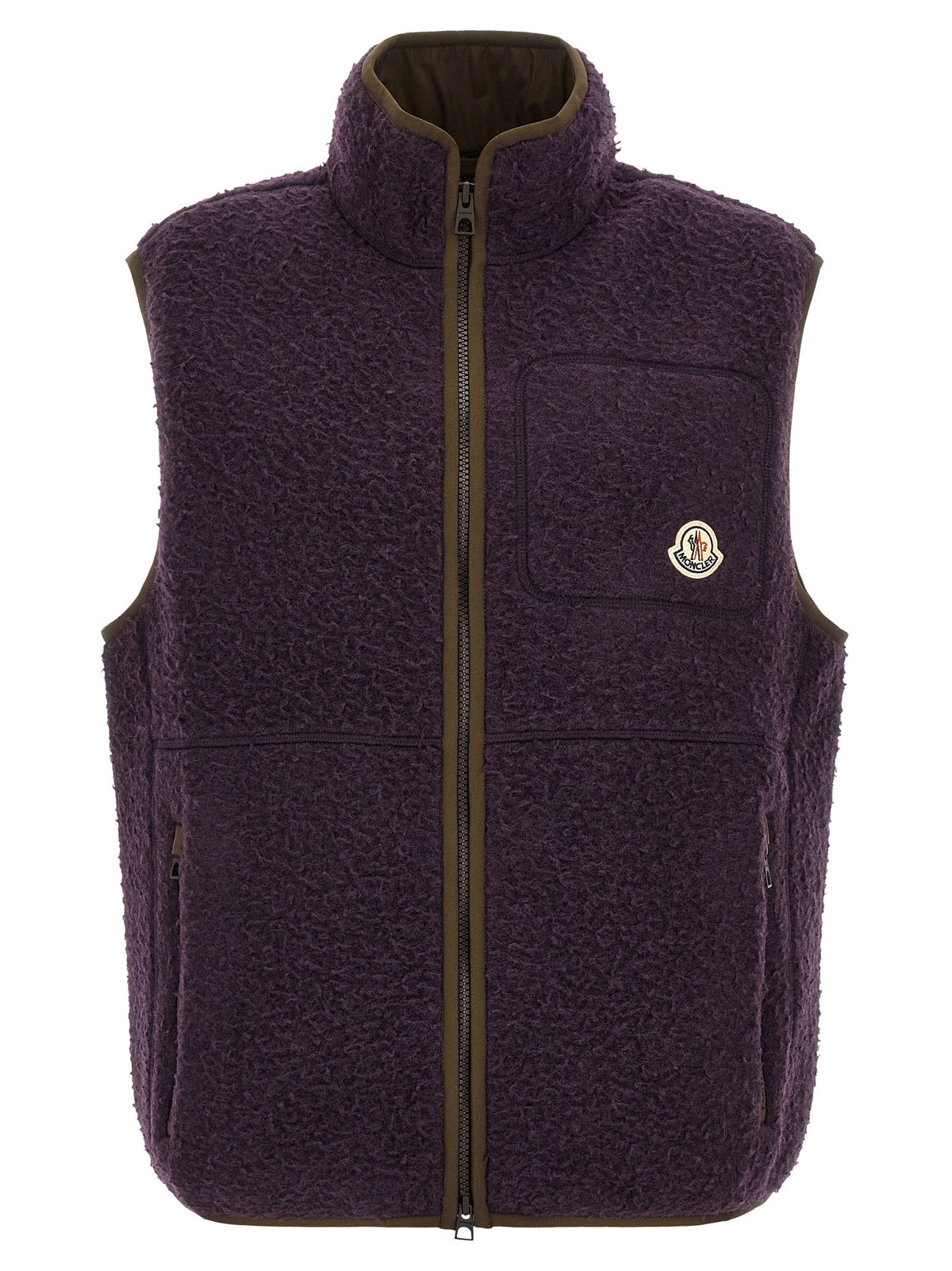 Moncler Casentino Woven Vest Purple, view 2