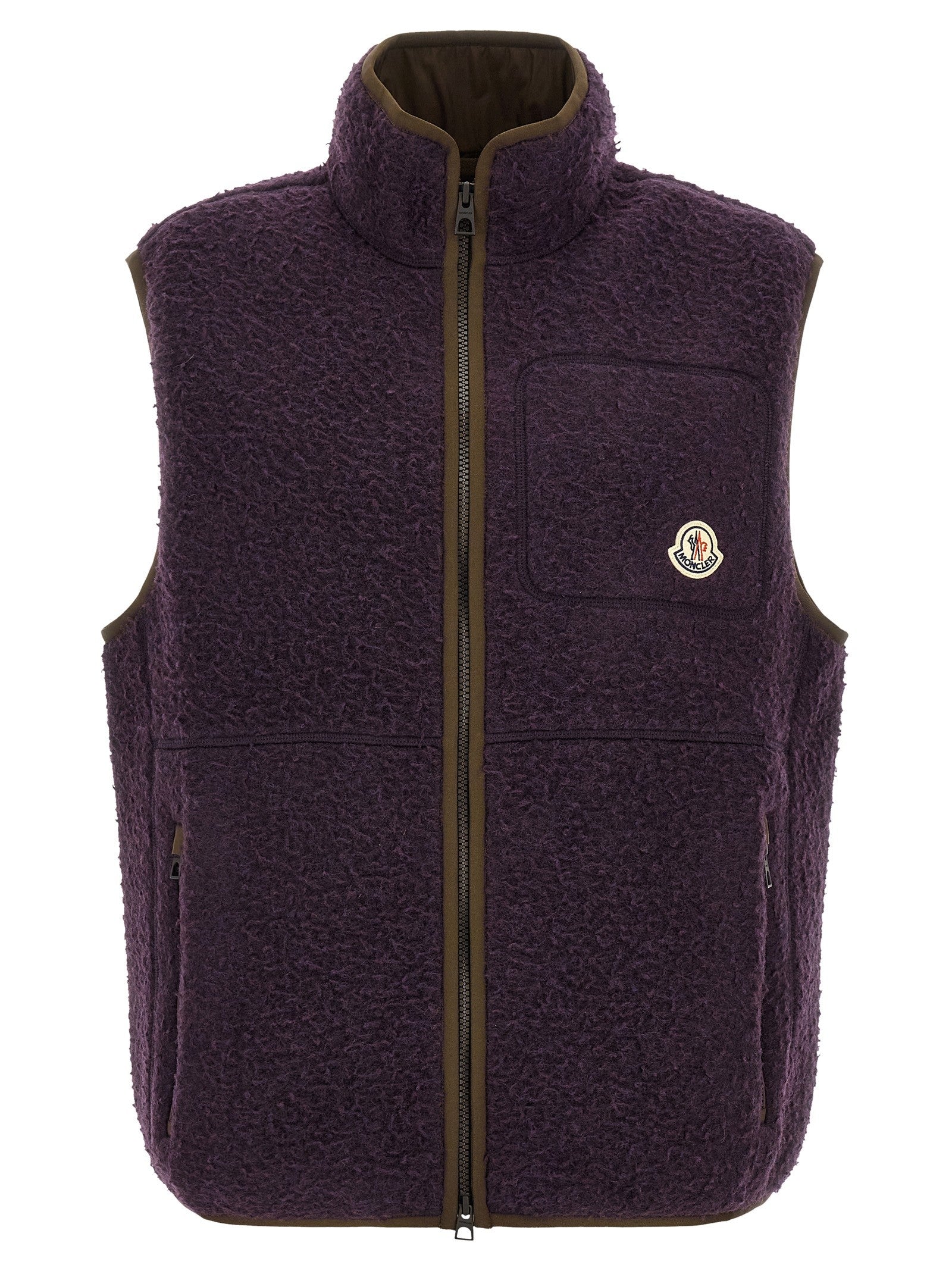 Moncler Casentino Woven Vest Purple