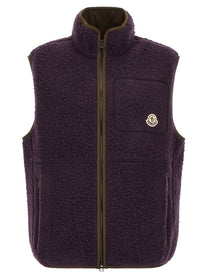 Moncler Casentino Woven Vest Purple