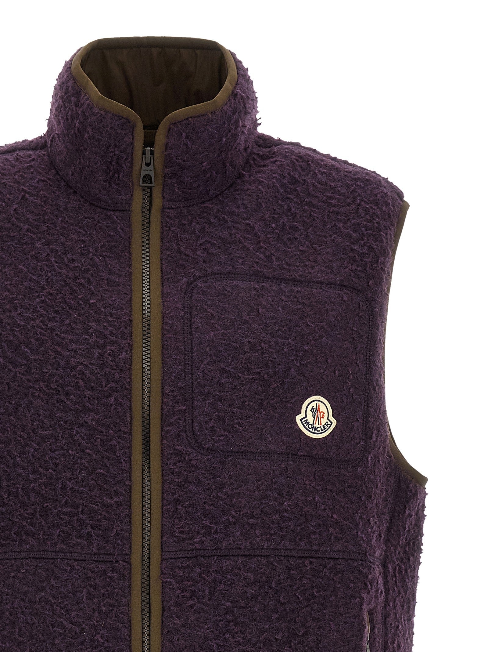 Moncler Casentino Woven Vest Purple