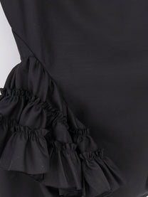 Dries Van Noten Women's Casey Wool and Silk Top Black