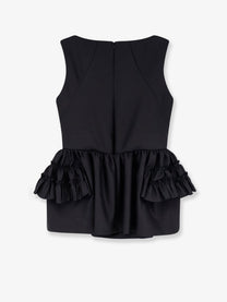 Dries Van Noten Women's Casey Wool and Silk Top Black