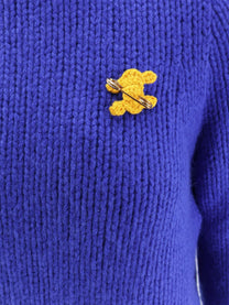 Celine Women's Cashmere and Silk Blend Sweater Blue