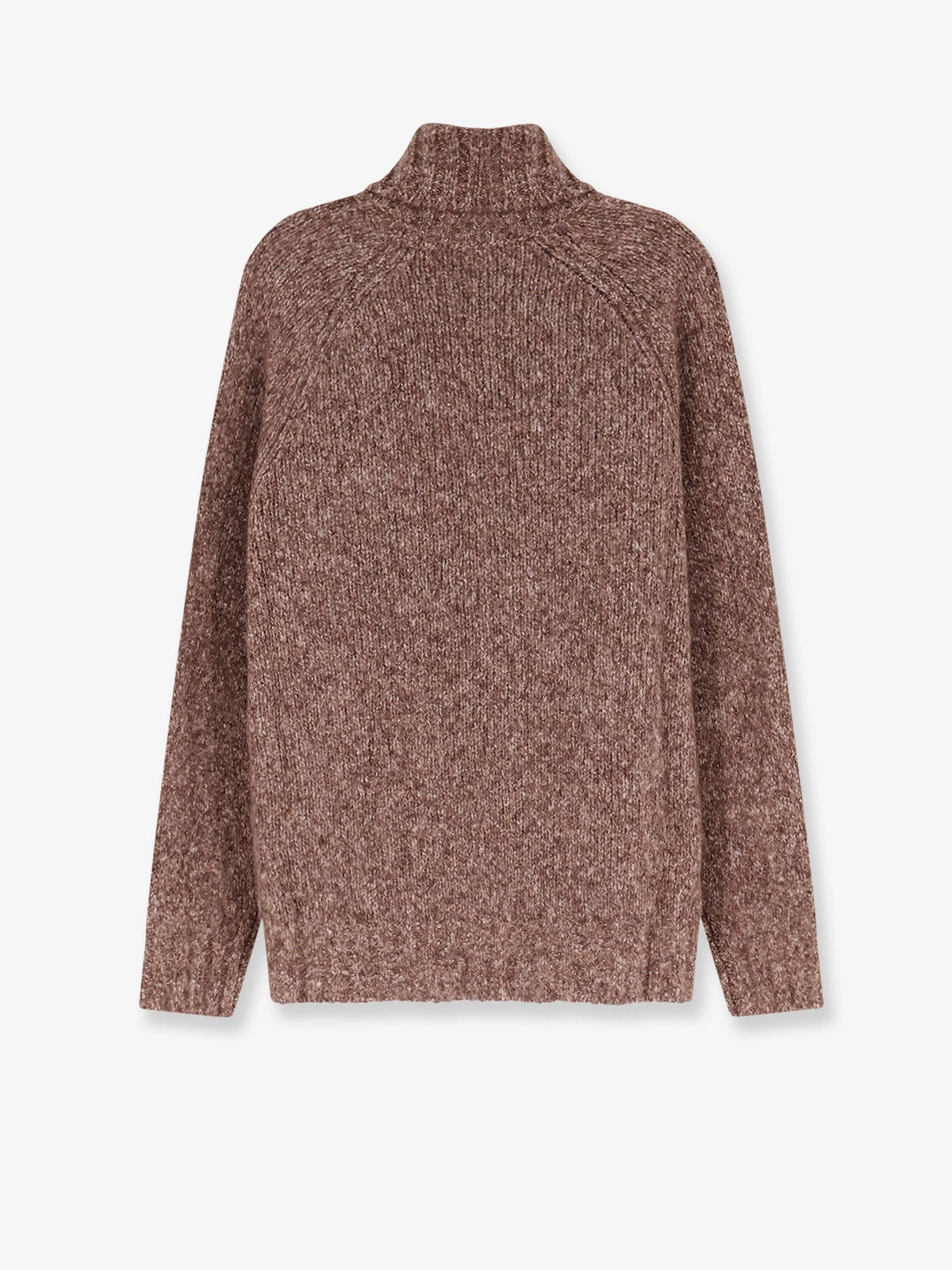 Brunello Cucinelli Men's Cashmere and Silk Blend Turtleneck Castagna
