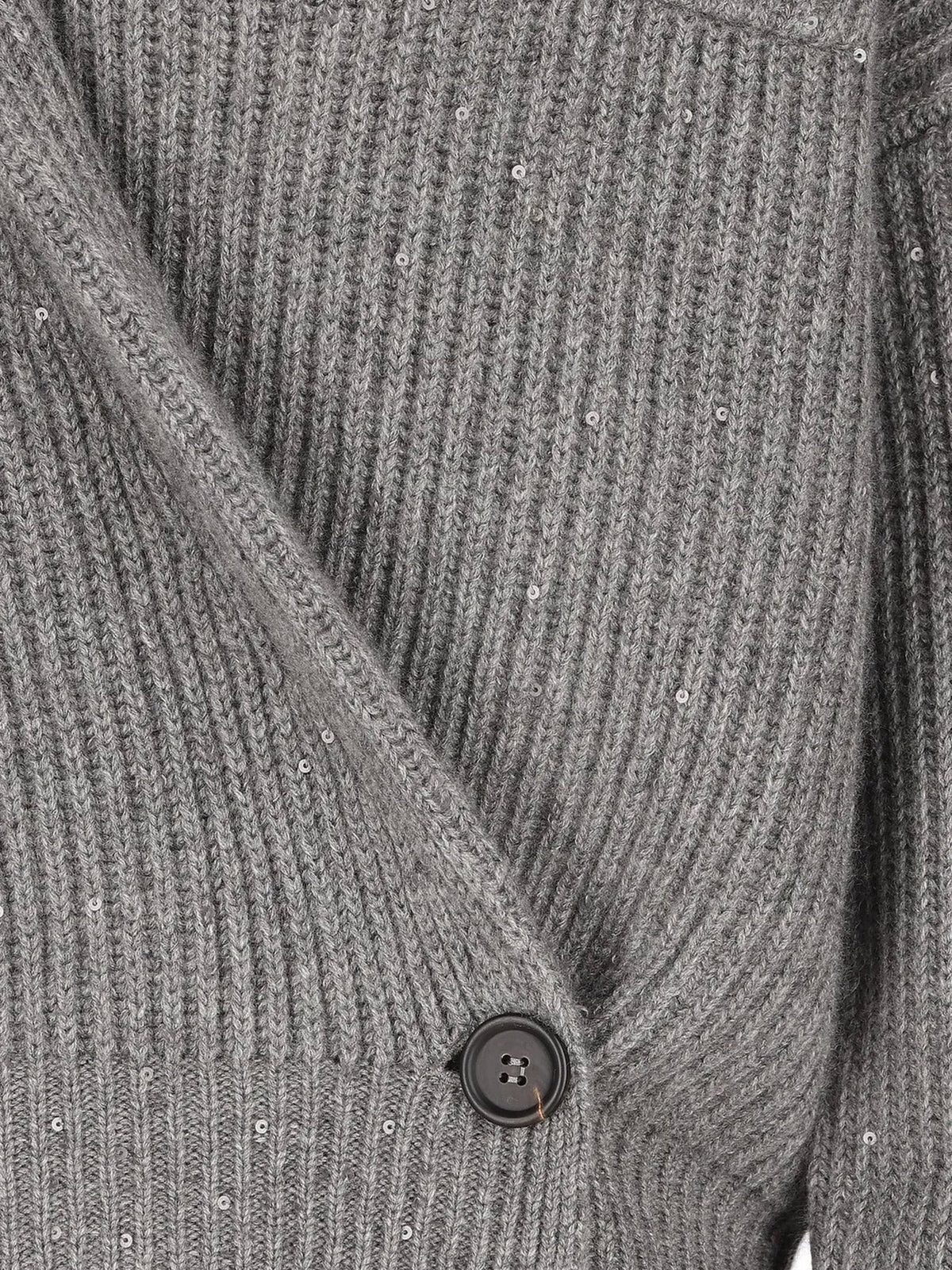 Brunello Cucinelli Women's Cashmere and Silk Cardigan Grey, view 3