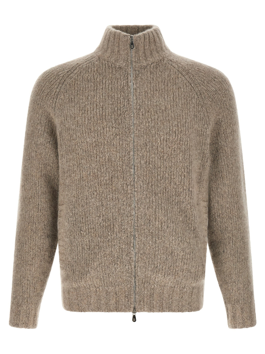 Brunello Cucinelli Cashmere and Silk Cardigan Beige