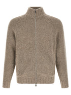 Brunello Cucinelli Cashmere and Silk Cardigan Beige