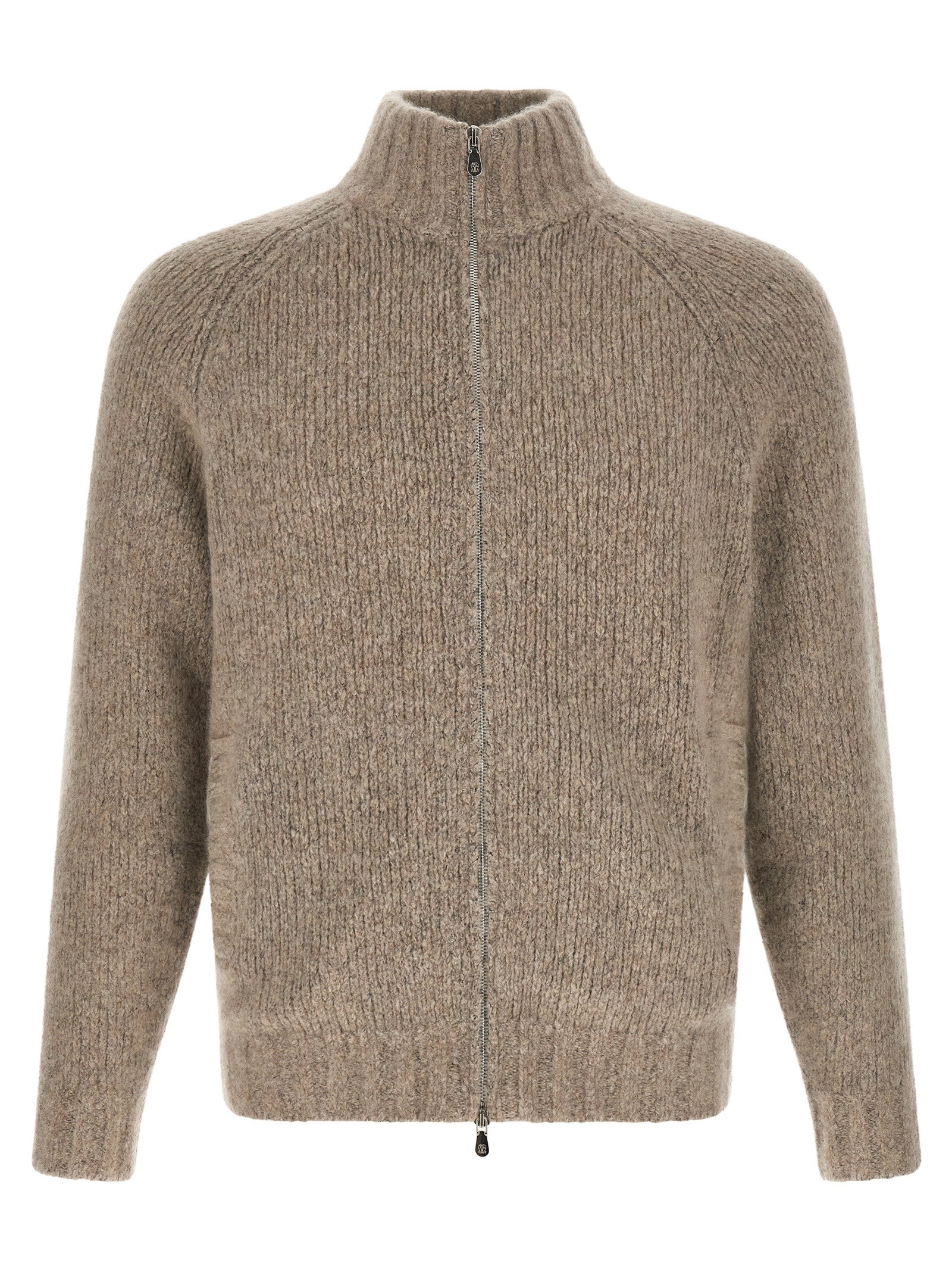 Brunello Cucinelli Cashmere and Silk Cardigan Beige