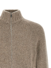 Brunello Cucinelli Cashmere and Silk Cardigan Beige