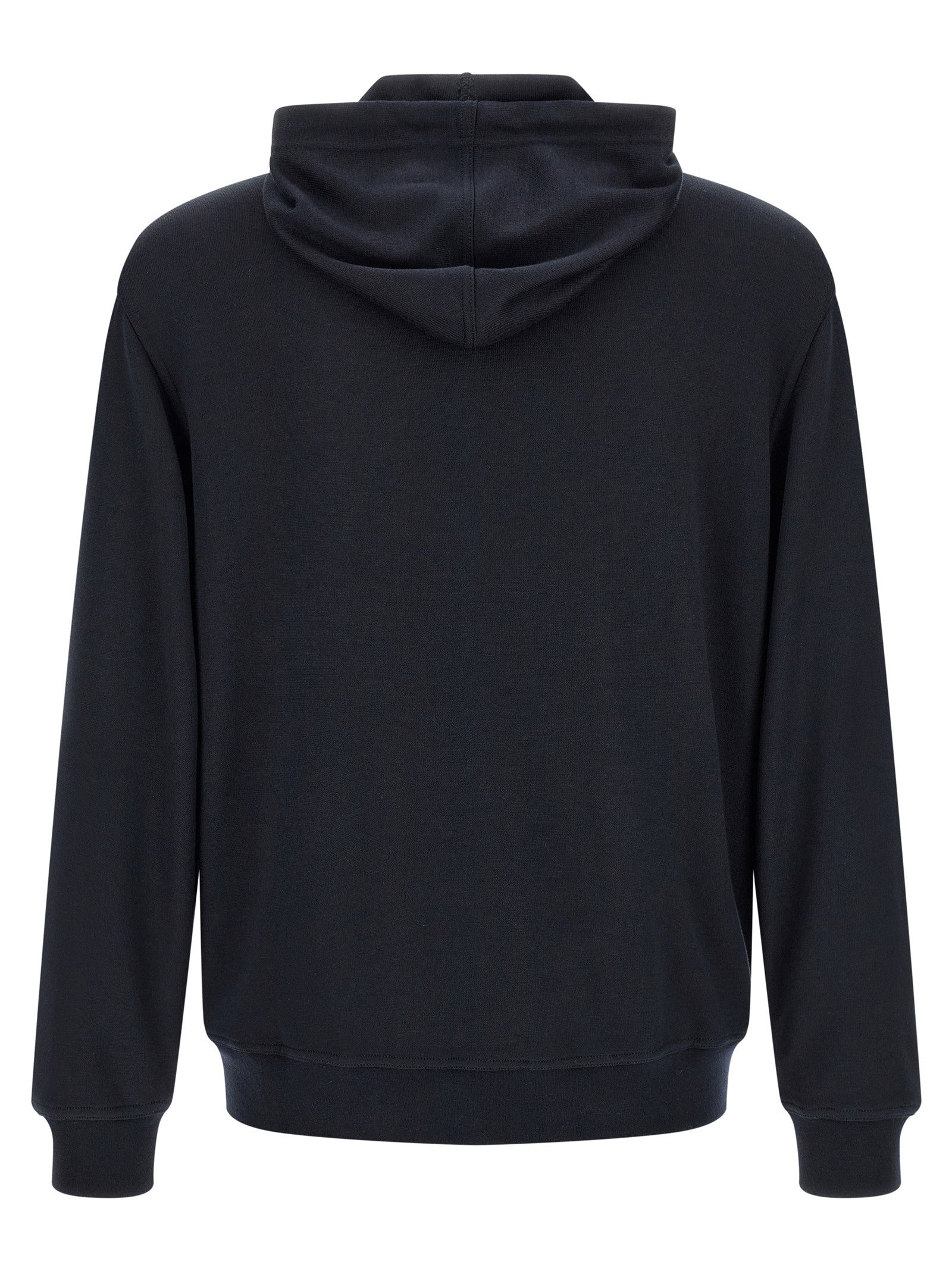 Brunello Cucinelli Cashmere and Silk Hoodie Blue