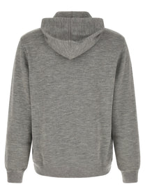 Brunello Cucinelli Cashmere and Silk Hoodie Grey