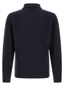 Roberto Collina Cashmere and Silk Polo Shirt Blue