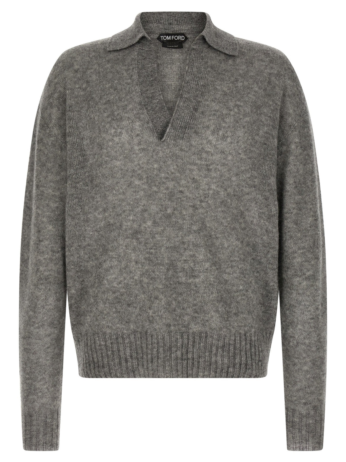 Tom Ford Cashmere and Silk Polo Shirt Grey