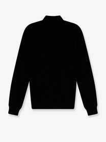 Brunello Cucinelli Men's Cashmere and Silk Polo Shirt Black