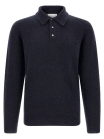 Roberto Collina Cashmere and Silk Polo Shirt Blue