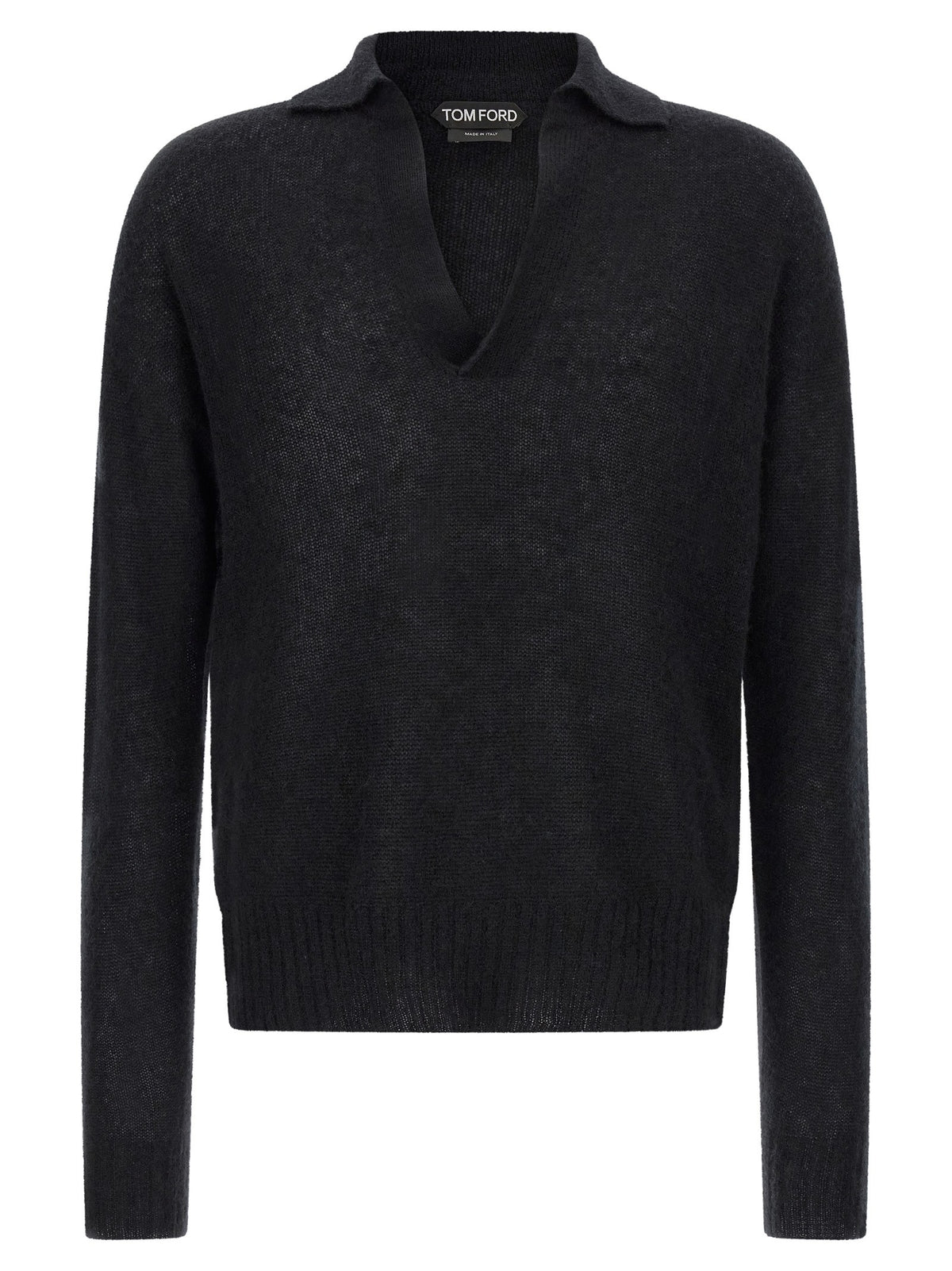 Tom Ford Cashmere and Silk Polo Shirt Black