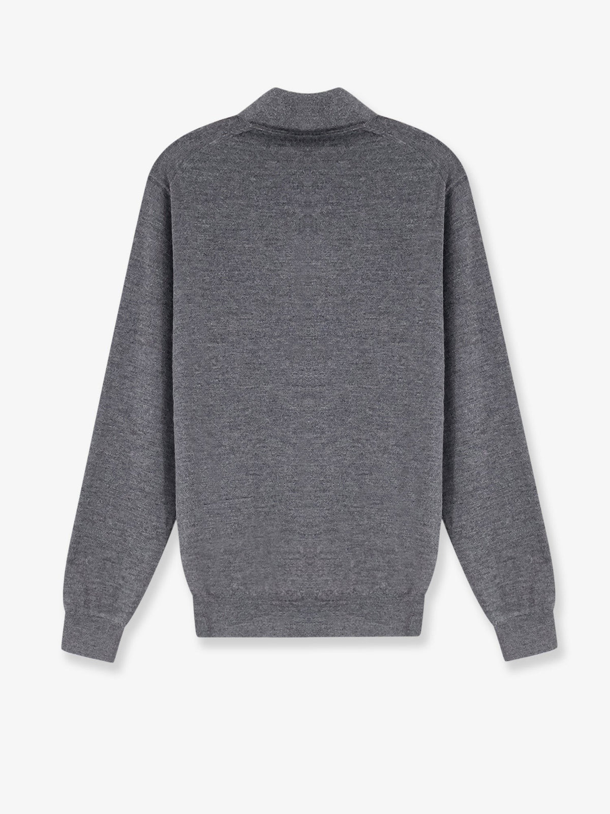 Brunello Cucinelli Men's Cashmere and Silk Polo Shirt Grey, view 2