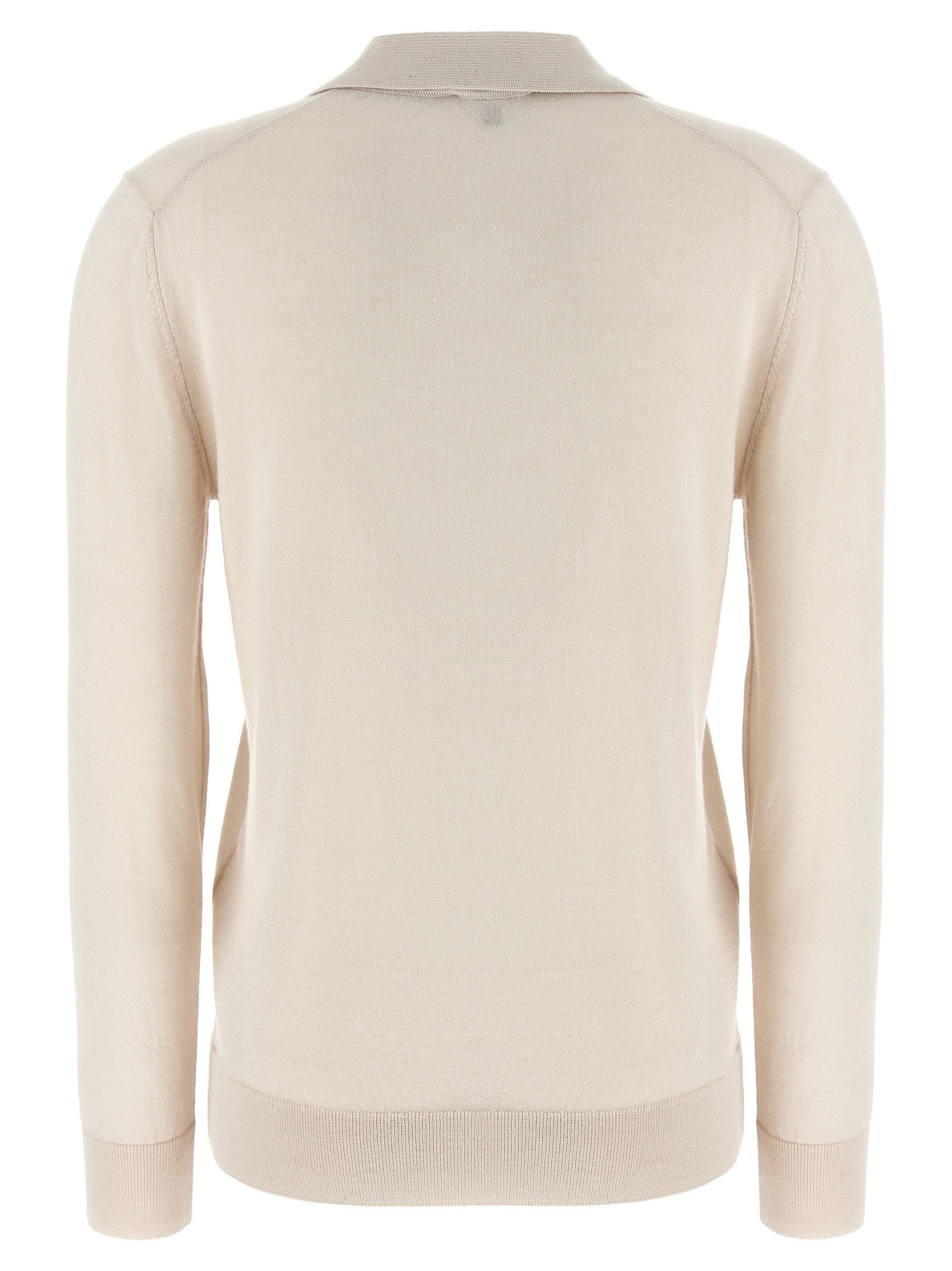 Brioni Cashmere and Silk Polo Shirt Beige