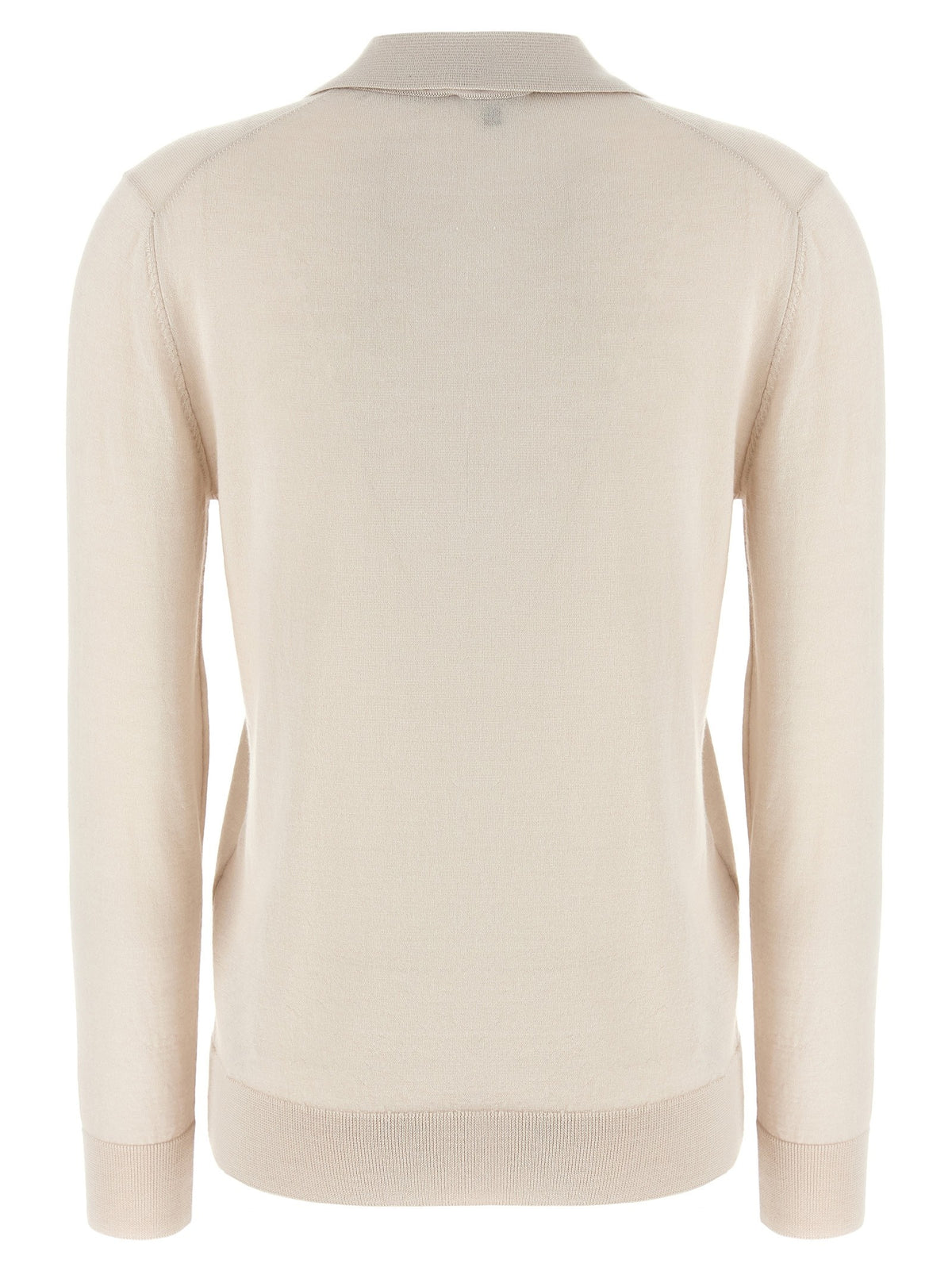 Brioni Cashmere and Silk Polo Shirt Beige, view 2