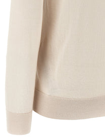 Brioni Cashmere and Silk Polo Shirt Beige