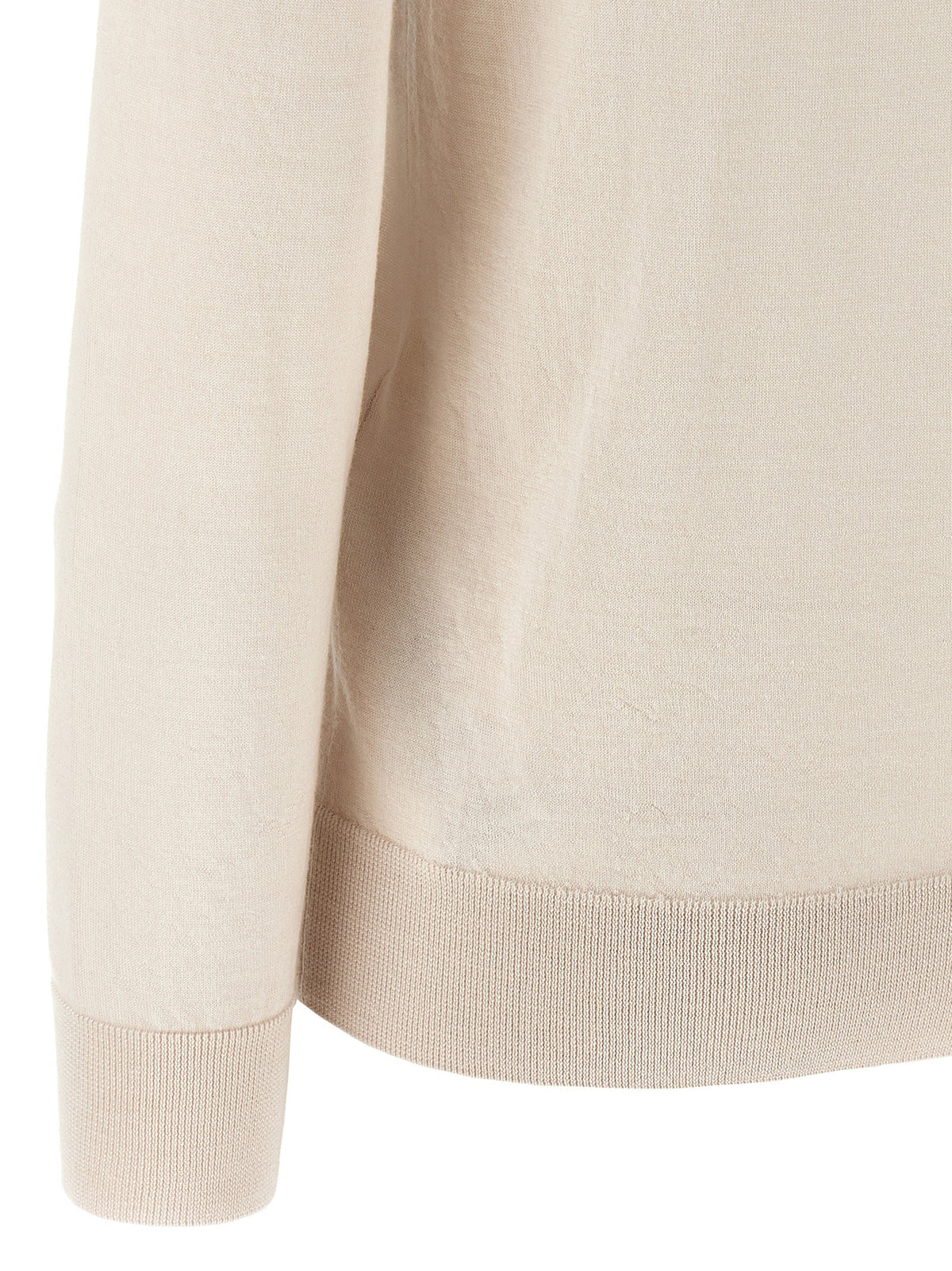 Brioni Cashmere and Silk Polo Shirt Beige, view 4