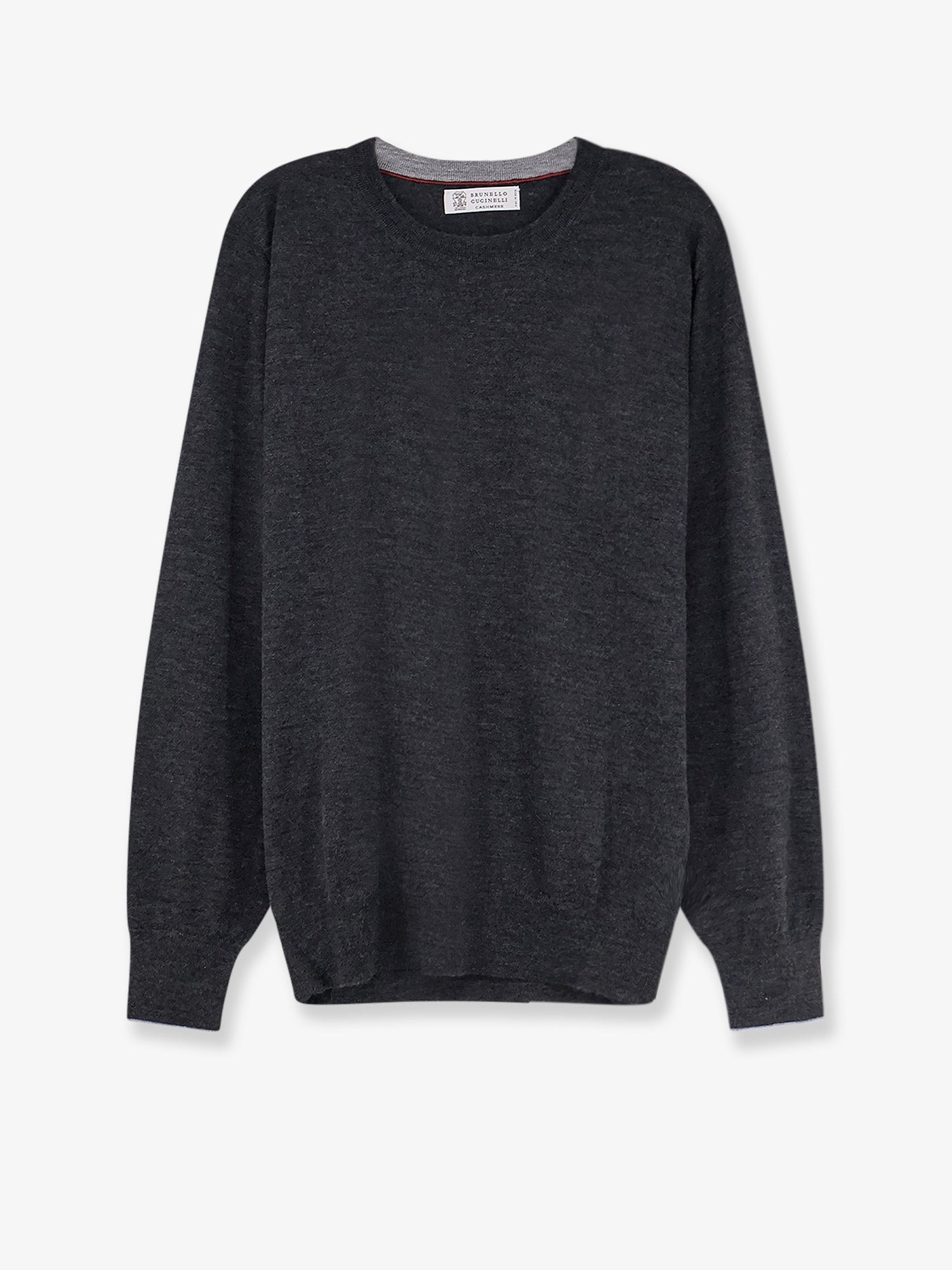 Brunello Cucinelli Men's Cashmere and Silk Sweater Grey