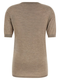 Fabiana Filippi Cashmere and Silk Sweater Beige