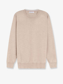 Brunello Cucinelli Men's Cashmere and Silk Sweater Grey