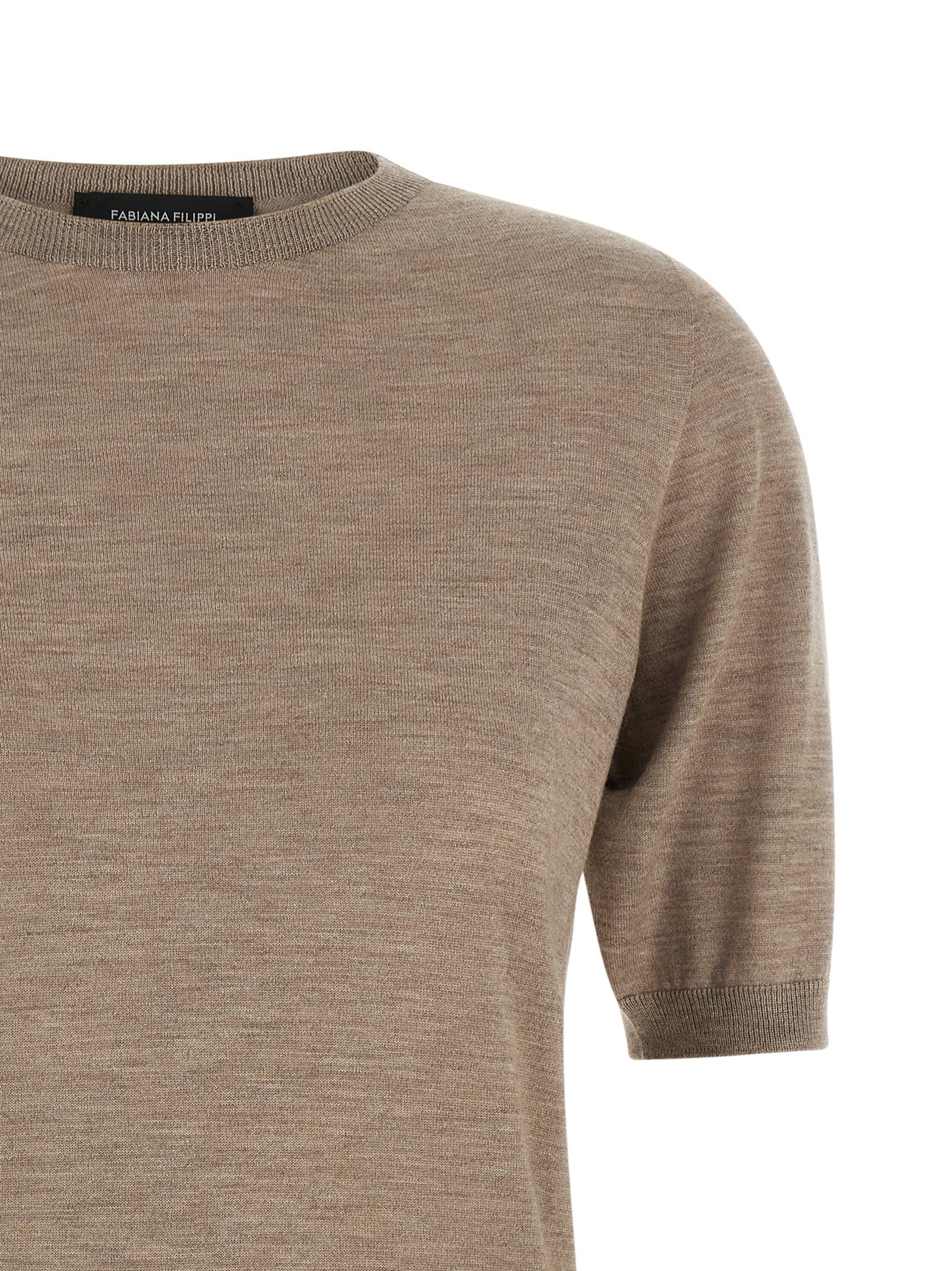 Fabiana Filippi Cashmere and Silk Sweater Beige