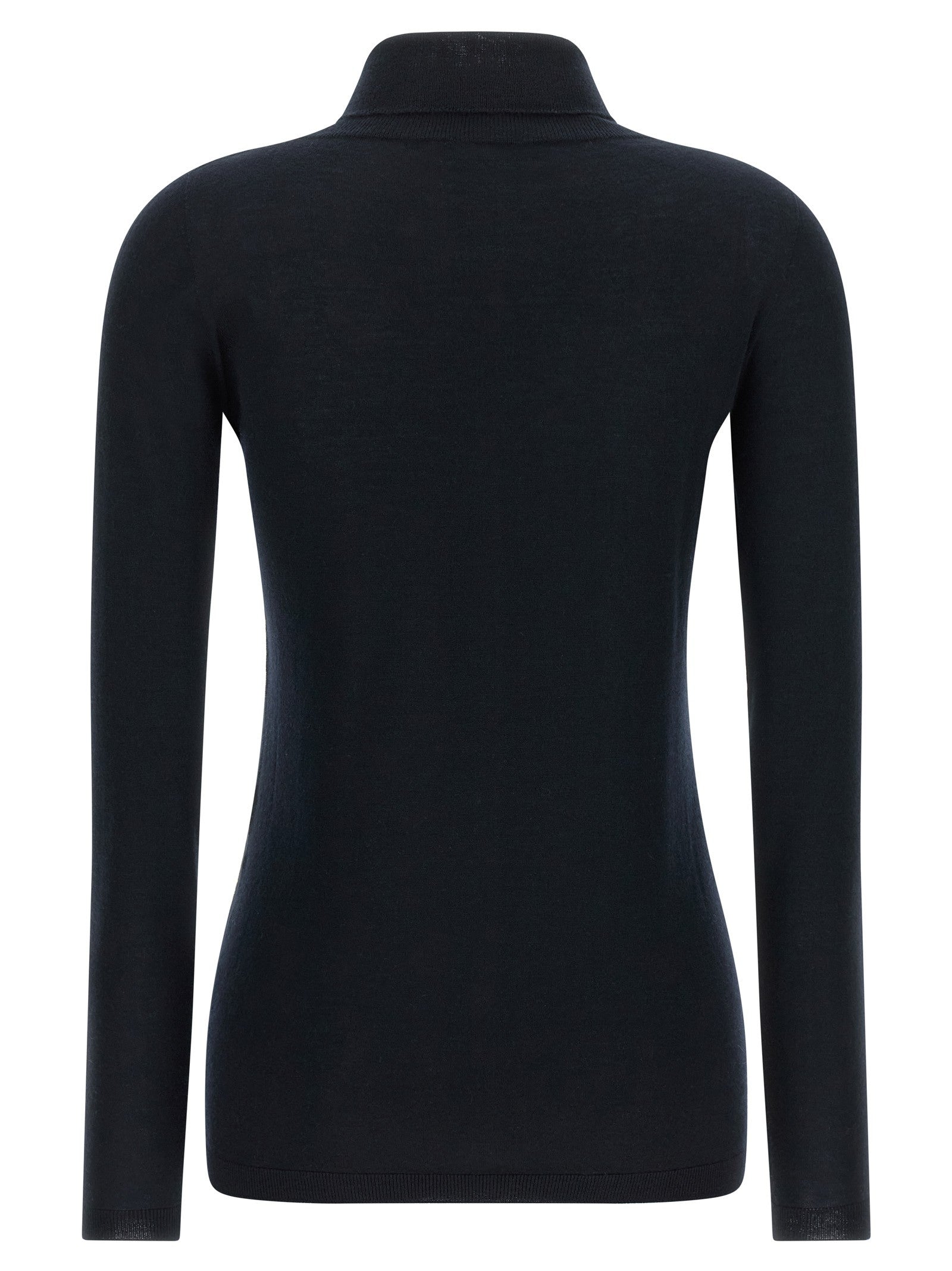 Fabiana Filippi Cashmere and Silk Turtleneck Sweater Blue