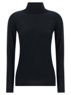 Fabiana Filippi Cashmere and Silk Turtleneck Sweater Blue