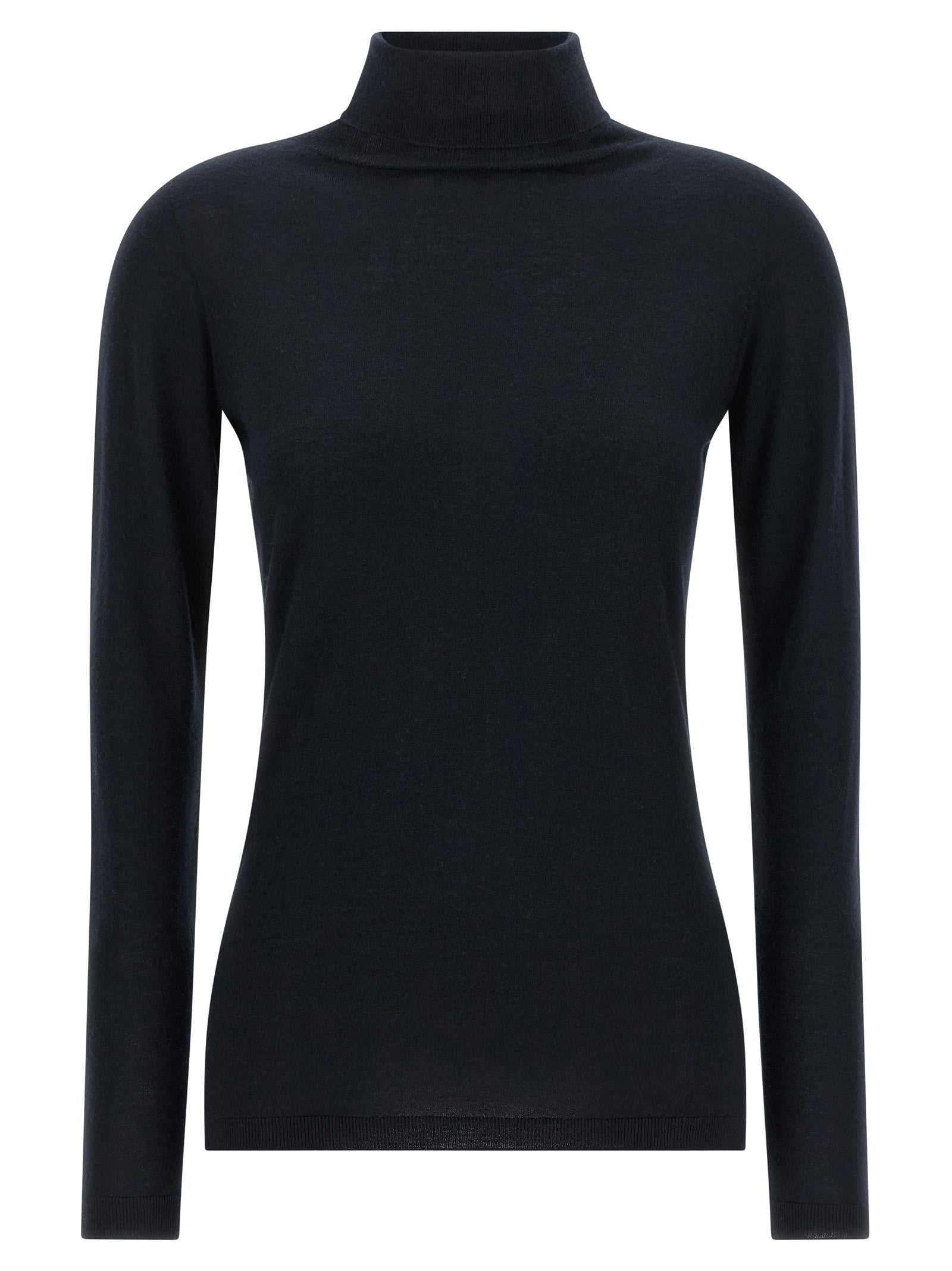 Fabiana Filippi Cashmere and Silk Turtleneck Sweater Blue