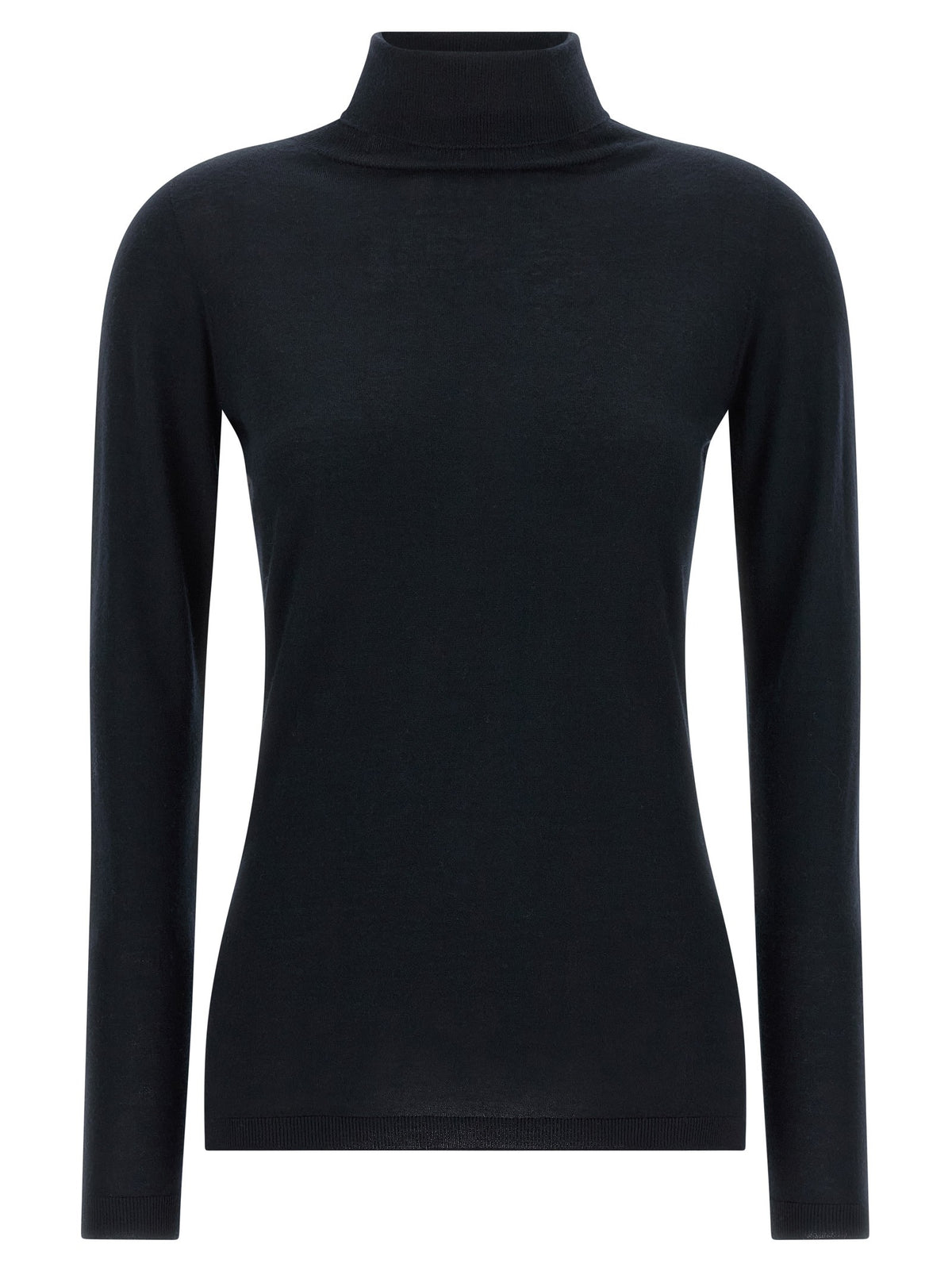 Fabiana Filippi Cashmere and Silk Turtleneck Sweater Blue