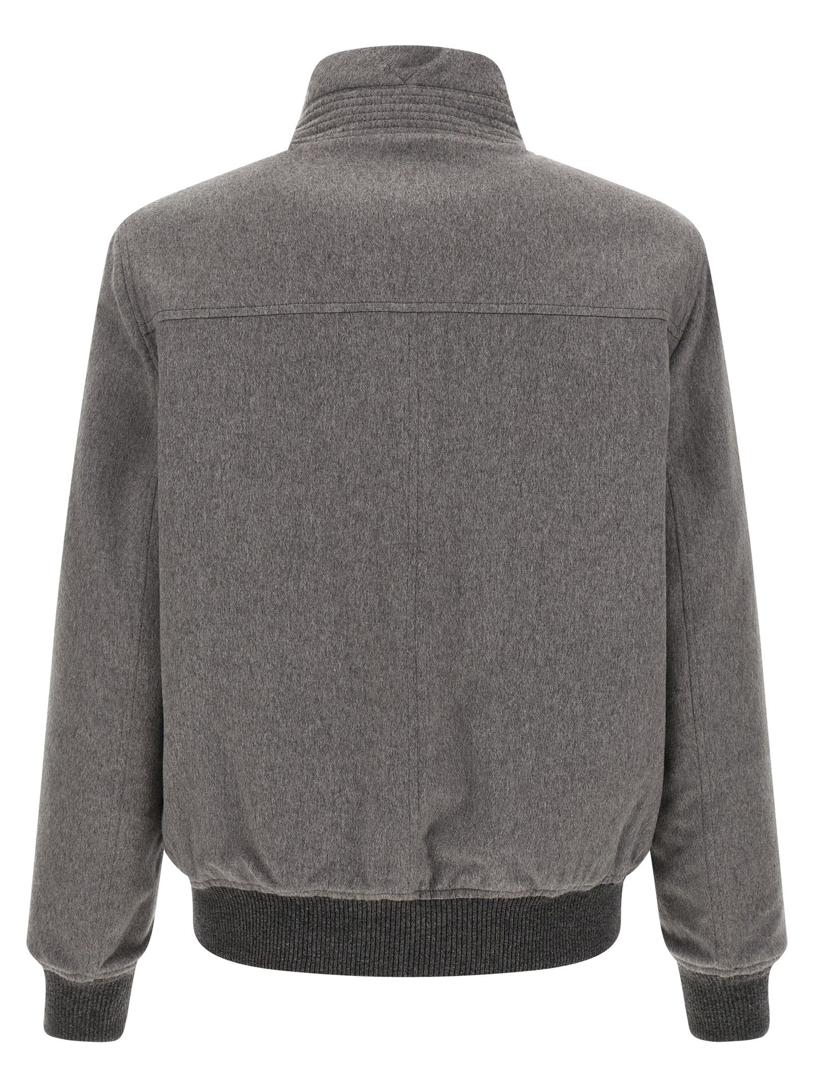Brunello Cucinelli Cashmere and Vicuna Jacket Grey